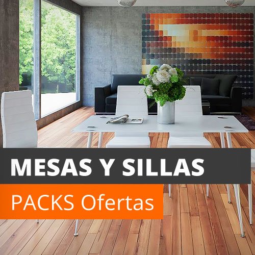 Pack mesas y sillas online. De cocina, comedor, jardín, plegables