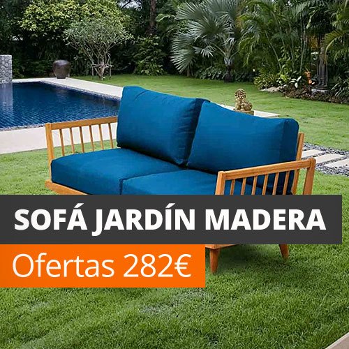 Sofá jardín madera terraza