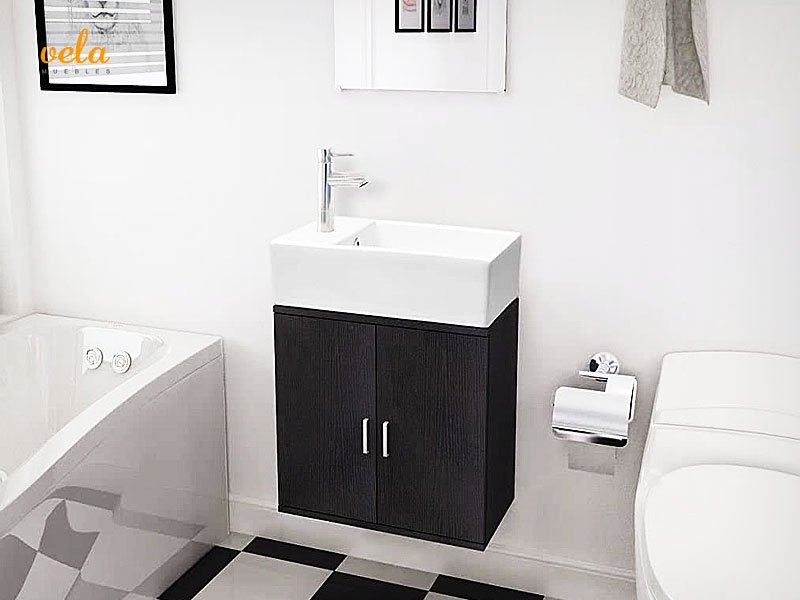 Mueble baño negro