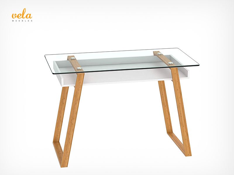 Consola escritorio cristal