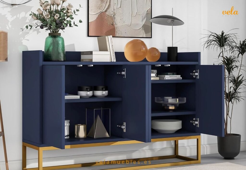 aparador azul petroleo