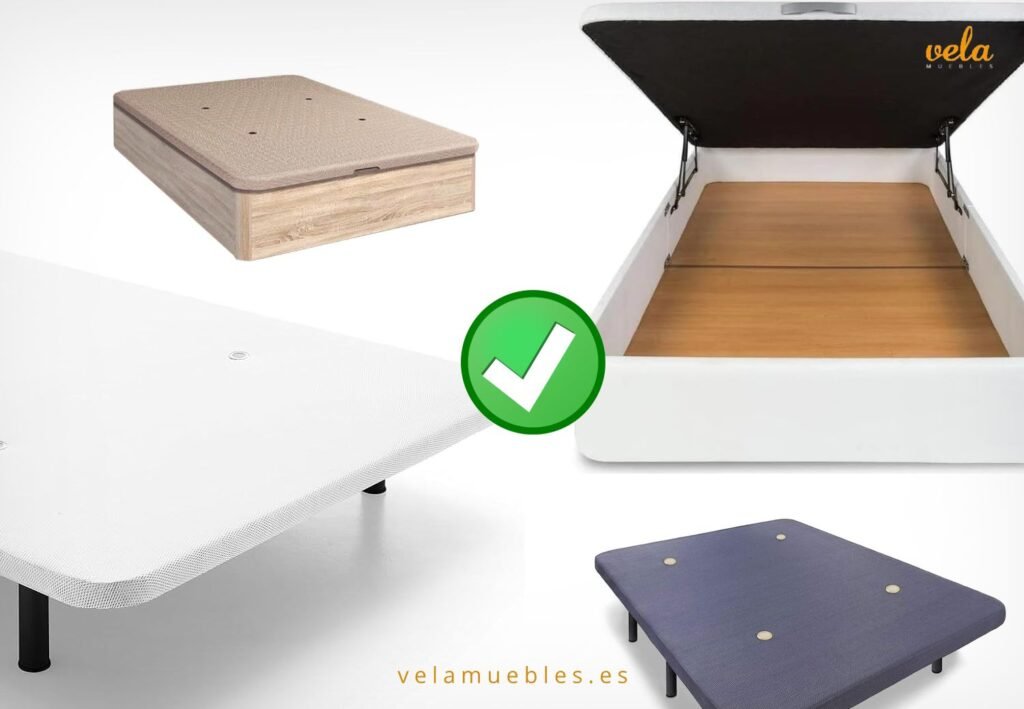 base tapizada canape abatible para colchon muelles ensacados