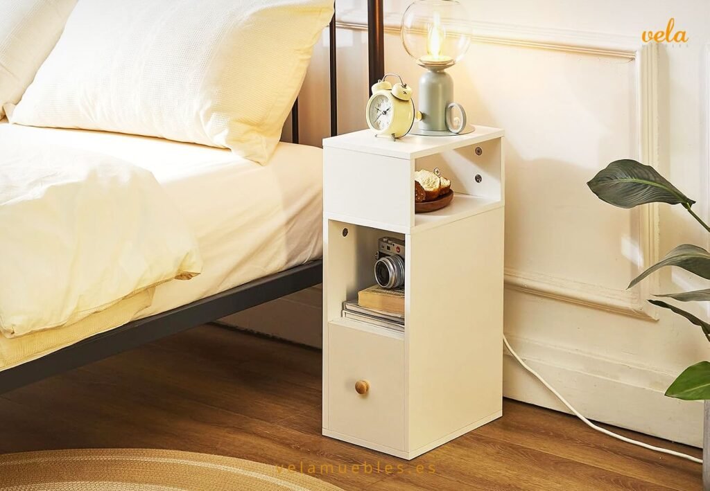 Mesita de Noche 20 cm de ancho estilo moderno