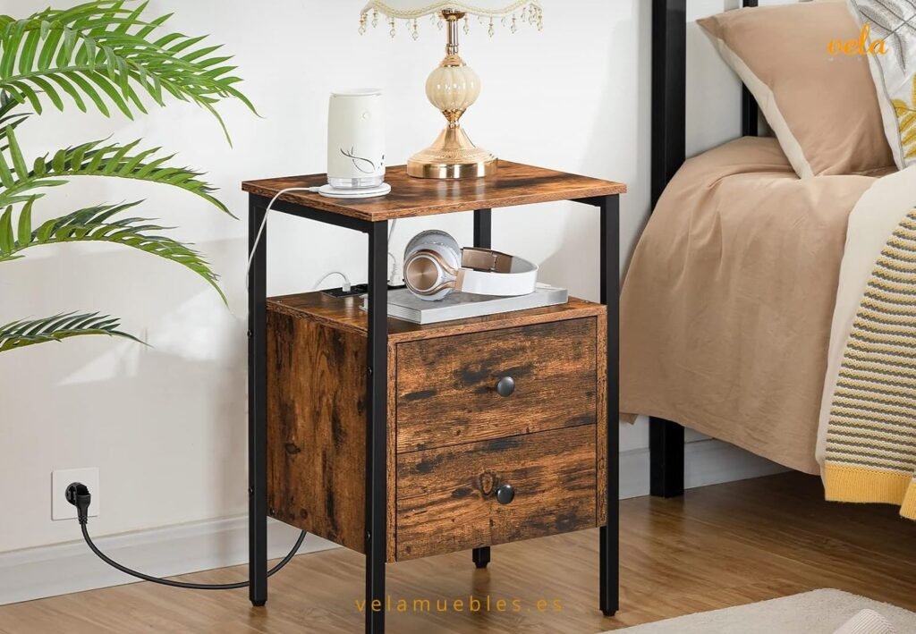 mesita de noche industrial