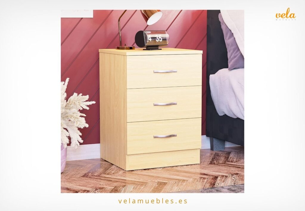 mesita de noche pino