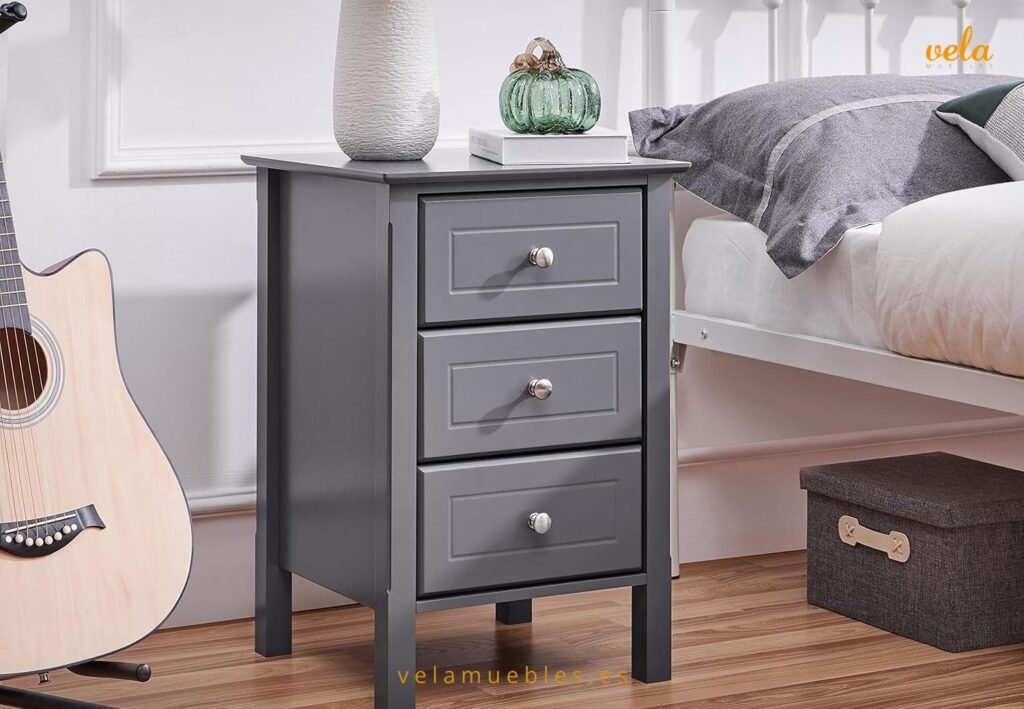 mesitas de noche gris