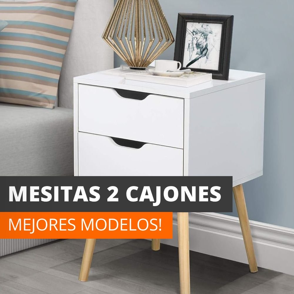 mesita de noche 2 cajones