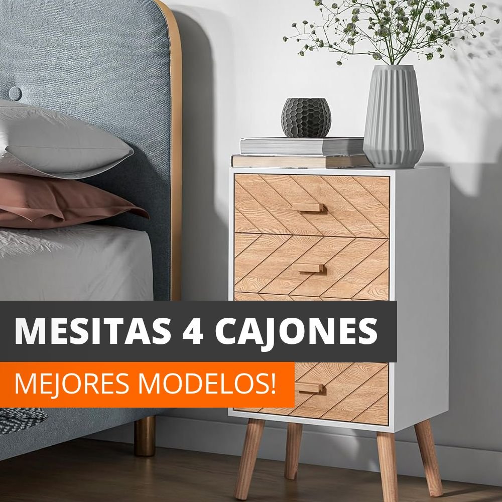 mesita de noche 4 cajones