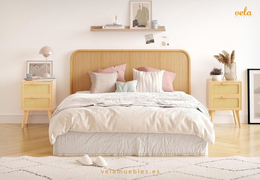 mesitas de noche madera natural